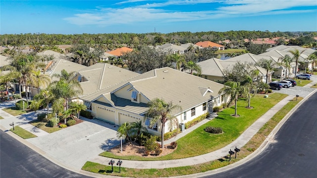 bird's eye view with a residential view