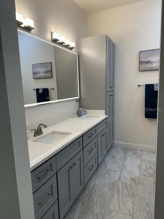 bathroom with vanity