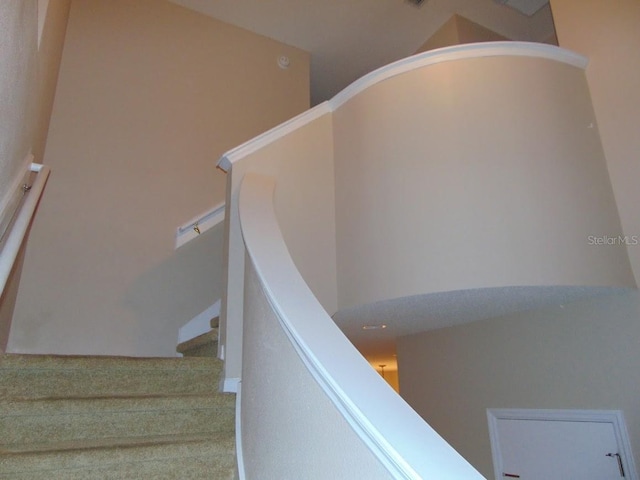 view of stairway