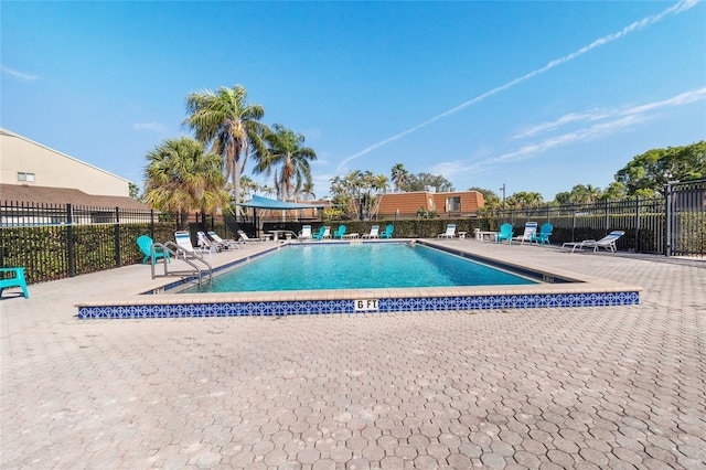 view of pool with a patio