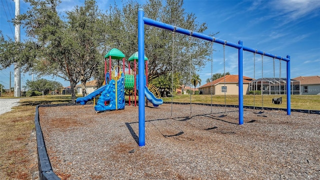 community playground featuring a yard