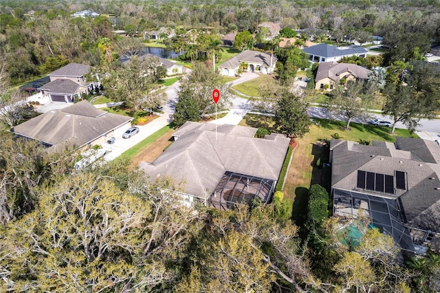 aerial view featuring a residential view