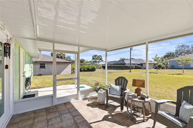 view of sunroom / solarium