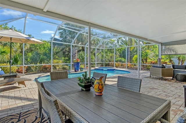 view of sunroom