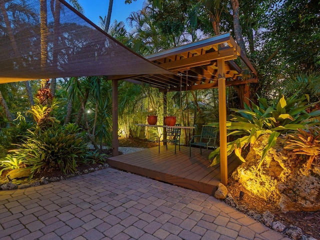 view of patio / terrace with a deck