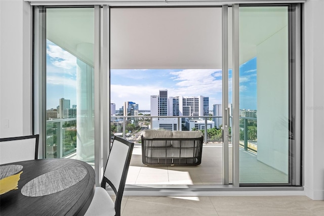 balcony featuring a city view