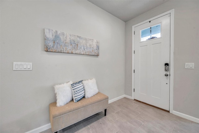 foyer with baseboards