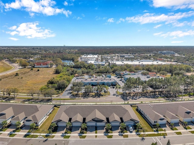 aerial view with a residential view