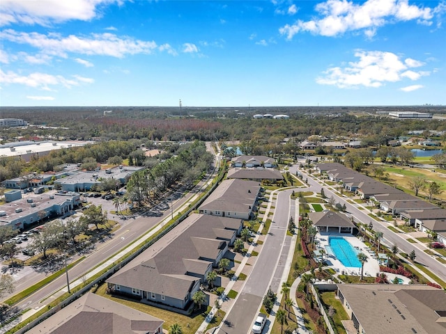 bird's eye view featuring a residential view