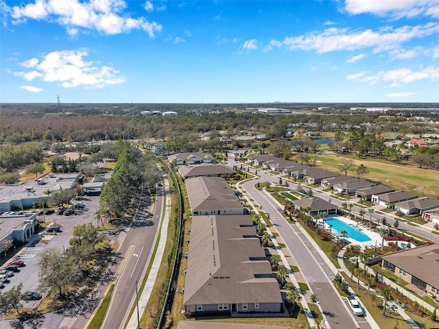 aerial view featuring a residential view