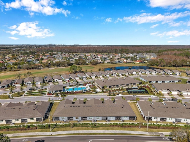 bird's eye view with a residential view