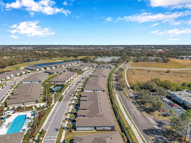 drone / aerial view featuring a residential view