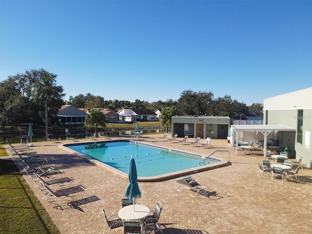 view of pool with a patio