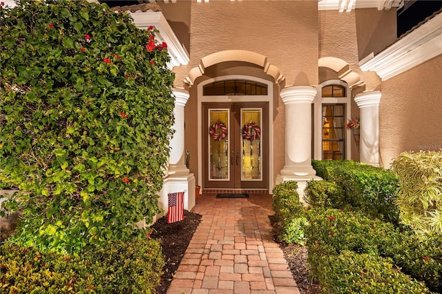 view of doorway to property