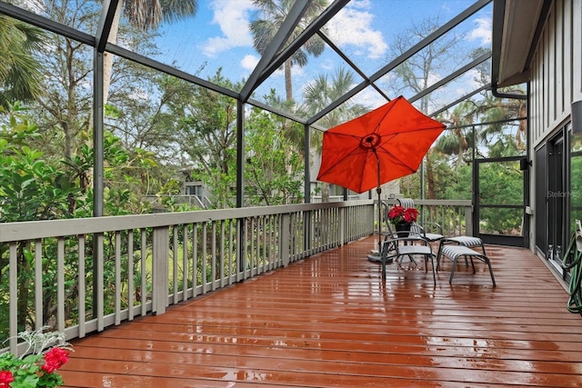 unfurnished sunroom featuring a healthy amount of sunlight