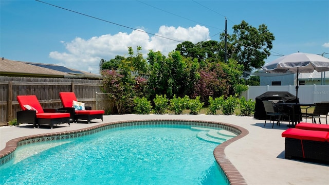 view of pool with a patio