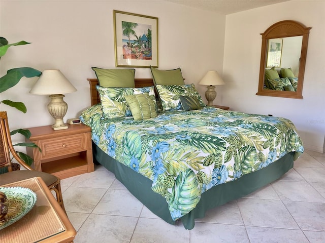 view of tiled bedroom