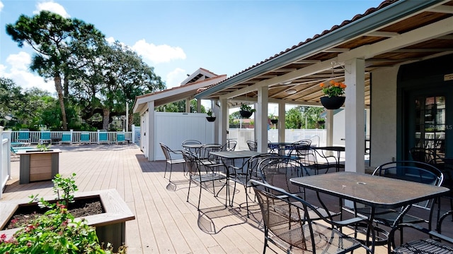 view of wooden terrace