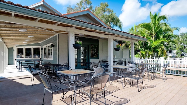 view of patio / terrace featuring a deck