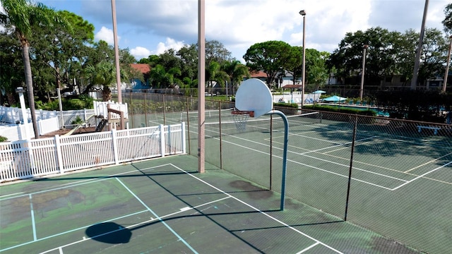 view of sport court featuring basketball court