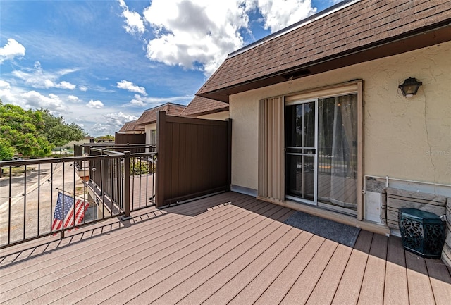 view of wooden terrace