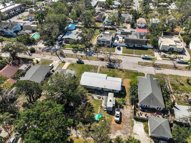 drone / aerial view with a residential view