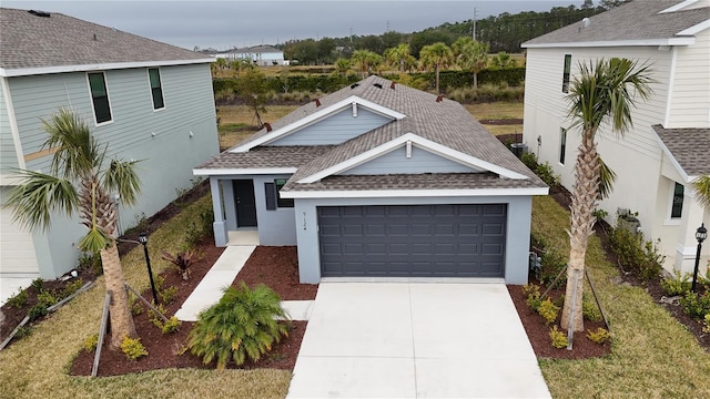 view of front facade with a garage