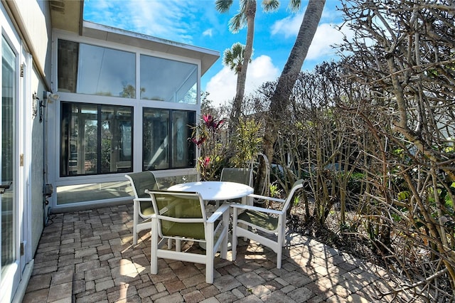 view of patio with outdoor dining space