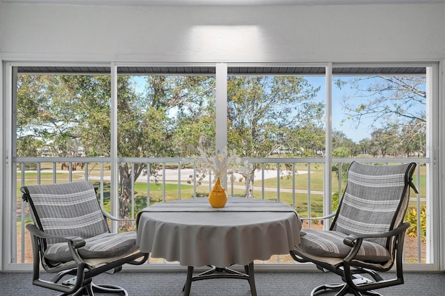 view of sunroom