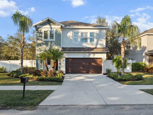 view of front of home featuring a garage