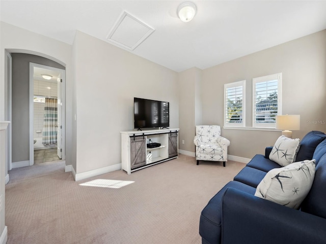 view of carpeted living room