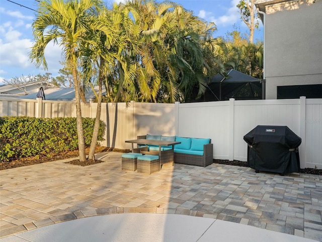 view of patio / terrace featuring area for grilling