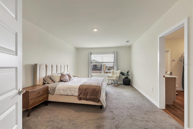 bedroom featuring carpet