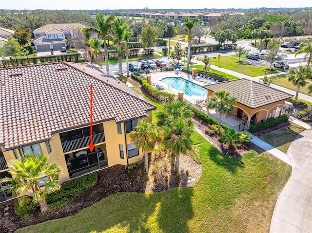 birds eye view of property