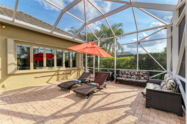 view of sunroom