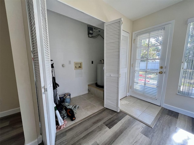 entryway featuring hardwood / wood-style floors