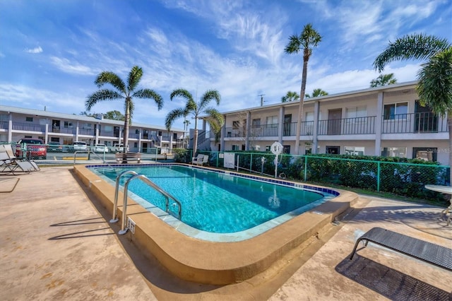 view of pool featuring a patio area