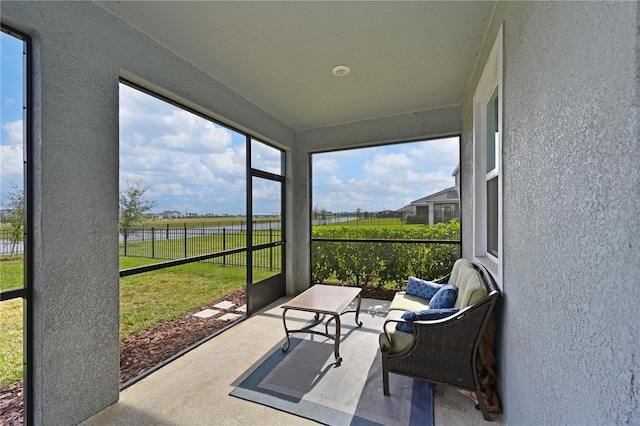 view of sunroom / solarium