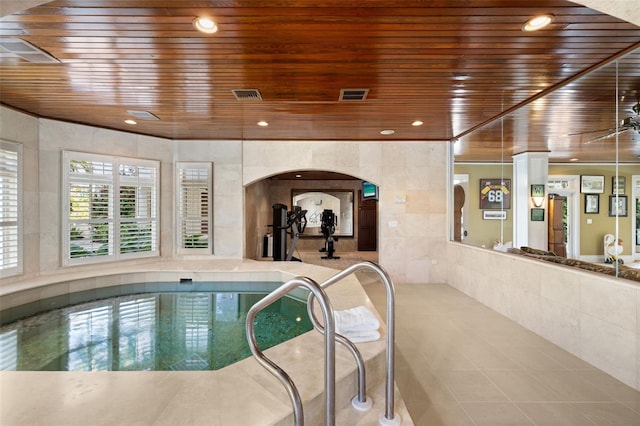 16475 Captiva Dr, Captiva, FL 33924 - view of swimming pool featuring a ceiling fan