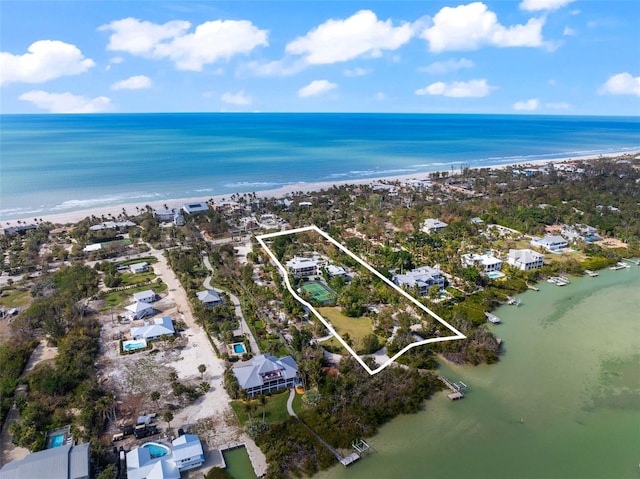 16475 Captiva Dr, Captiva, FL 33924 - view of property location with waterfront with a beach and nearby suburban area