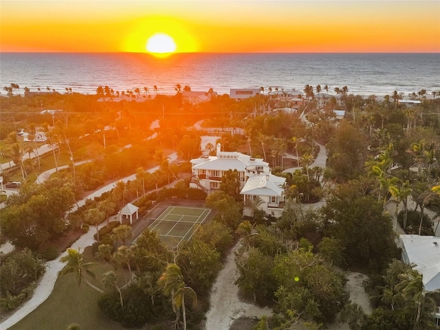 16475 Captiva Dr, Captiva, FL 33924 - aerial view at dusk of a water view