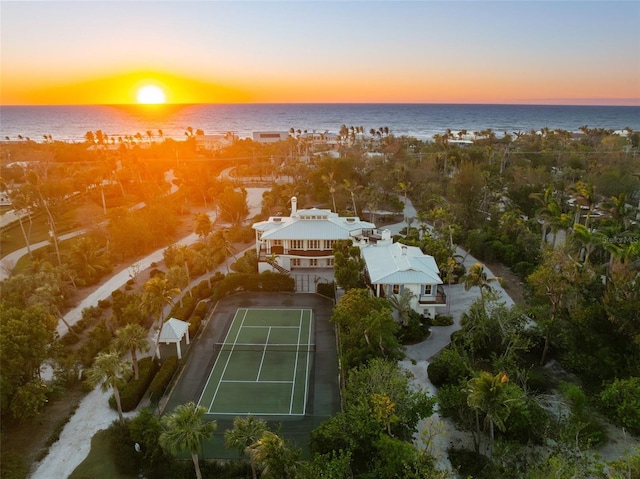 16475 Captiva Dr, Captiva, FL 33924 - aerial view at dusk of a water view
