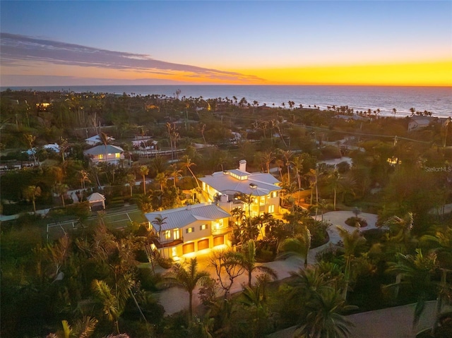 16475 Captiva Dr, Captiva, FL 33924 - aerial view at dusk of a water view