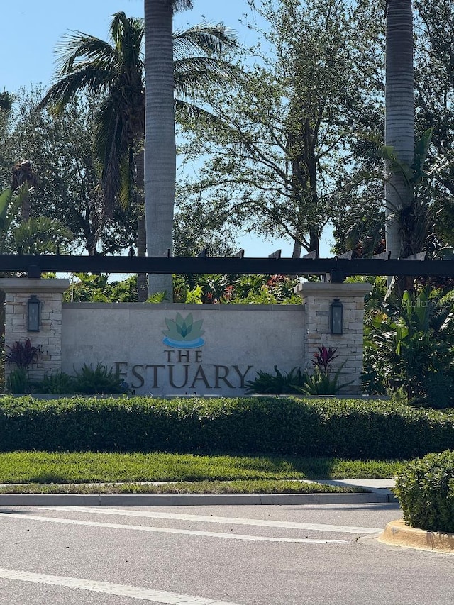 view of community sign