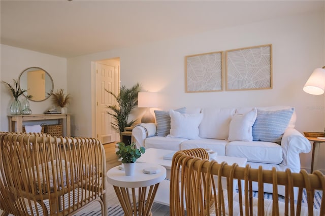 living room featuring hardwood / wood-style floors