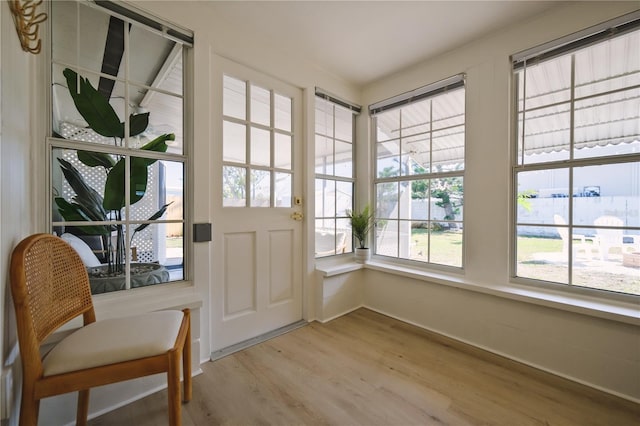 entryway featuring light wood-type flooring