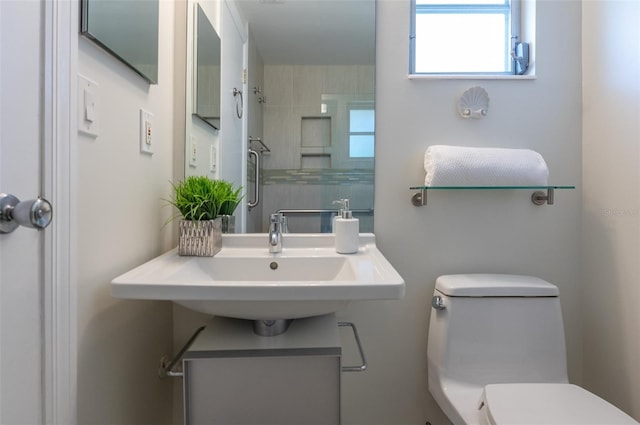 bathroom with toilet and sink