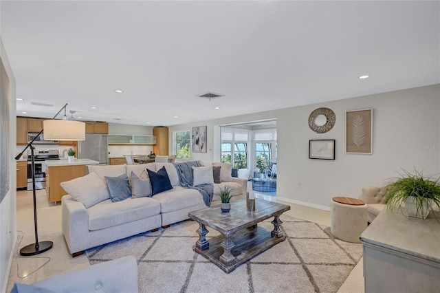 2321 Terry Ln, Sarasota, FL 34231 - living area featuring recessed lighting and baseboards