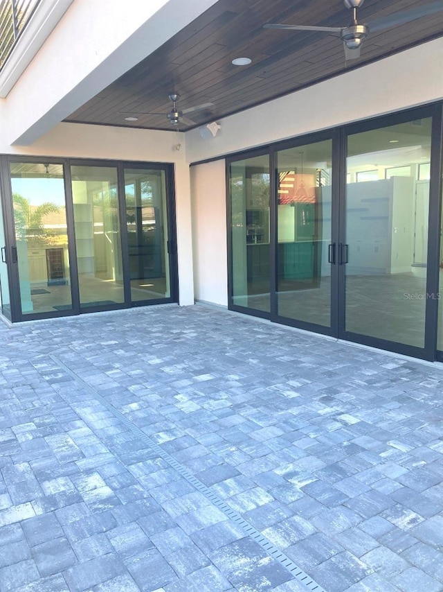 view of patio / terrace with ceiling fan