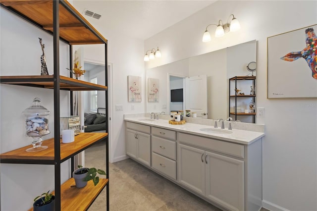 bathroom with vanity